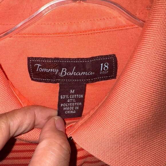 Tommy Bahama 18 Golf Shirt Medium Stripe - Picture 3 of 7